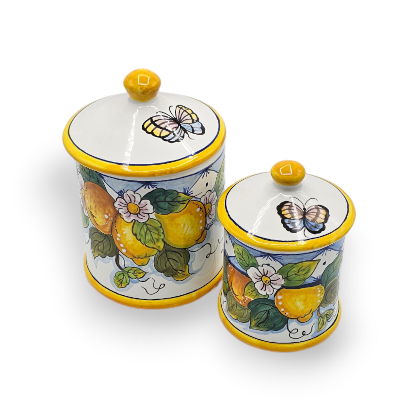 Orange Lemon Ischia Ceramic Kitchen jar