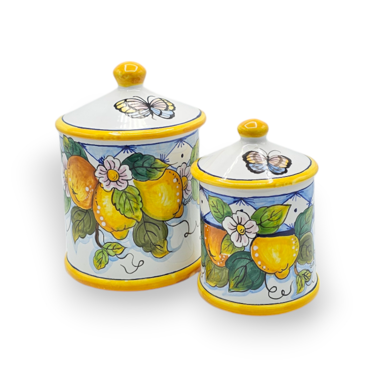 Orange Lemon Ischia Ceramic Kitchen small size jar