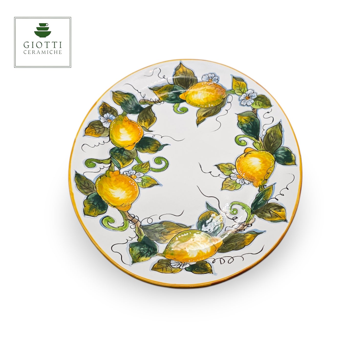 White Lemon Pizza Plate 42cm