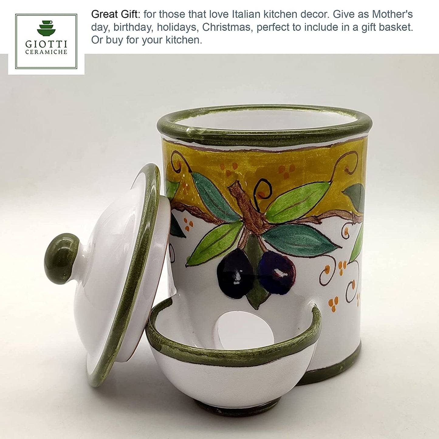 Olive Green Layer Salt Keeper