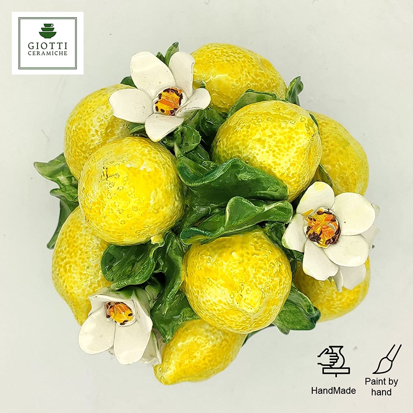Lemons and Flowers CenterPiece - 8 inches