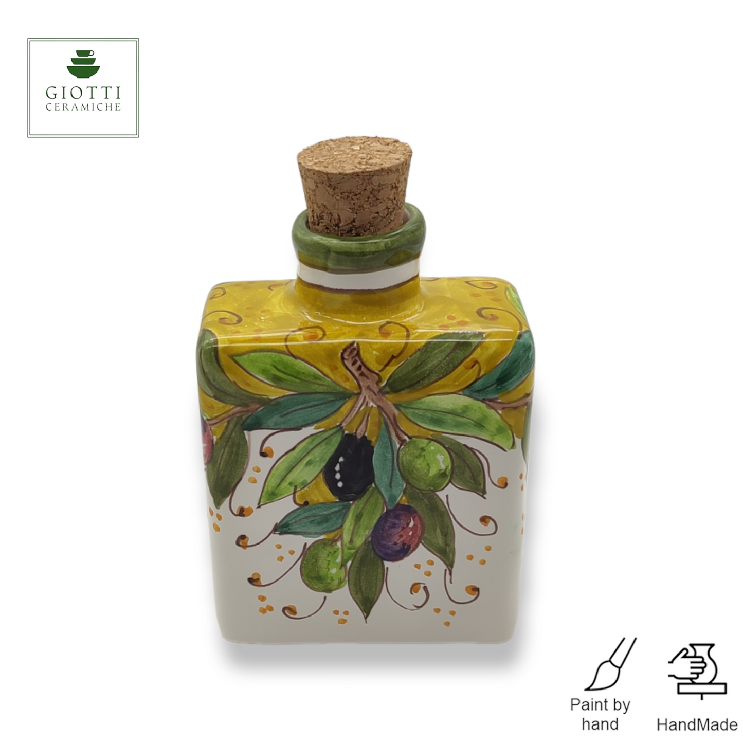 Torre Olive Green Layer Hand-Painted Ceramic Bottle Fragrance Diffuser