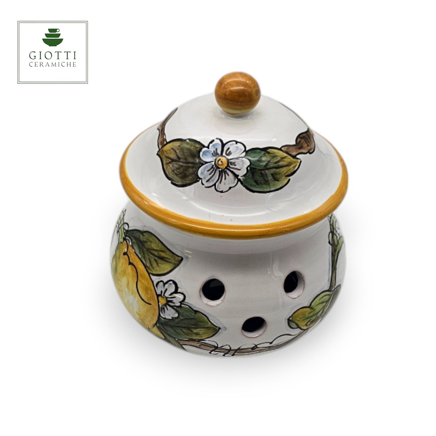 White Lemon Garlic Jar with lid