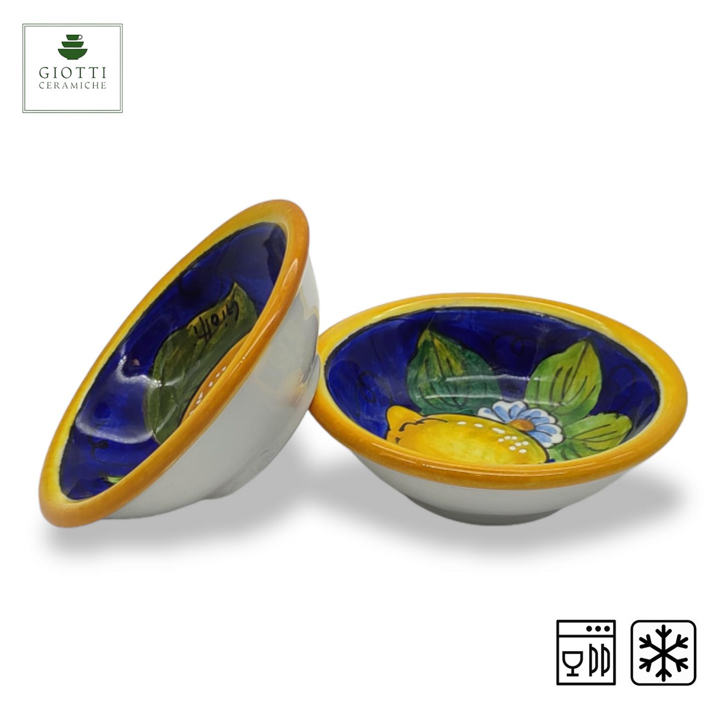 Lemons on Blue Small Serving Bowls - Party Snack