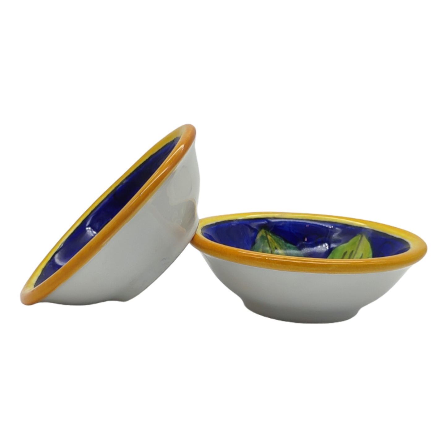 Lemons on Blue Small Serving Bowls - Party Snack