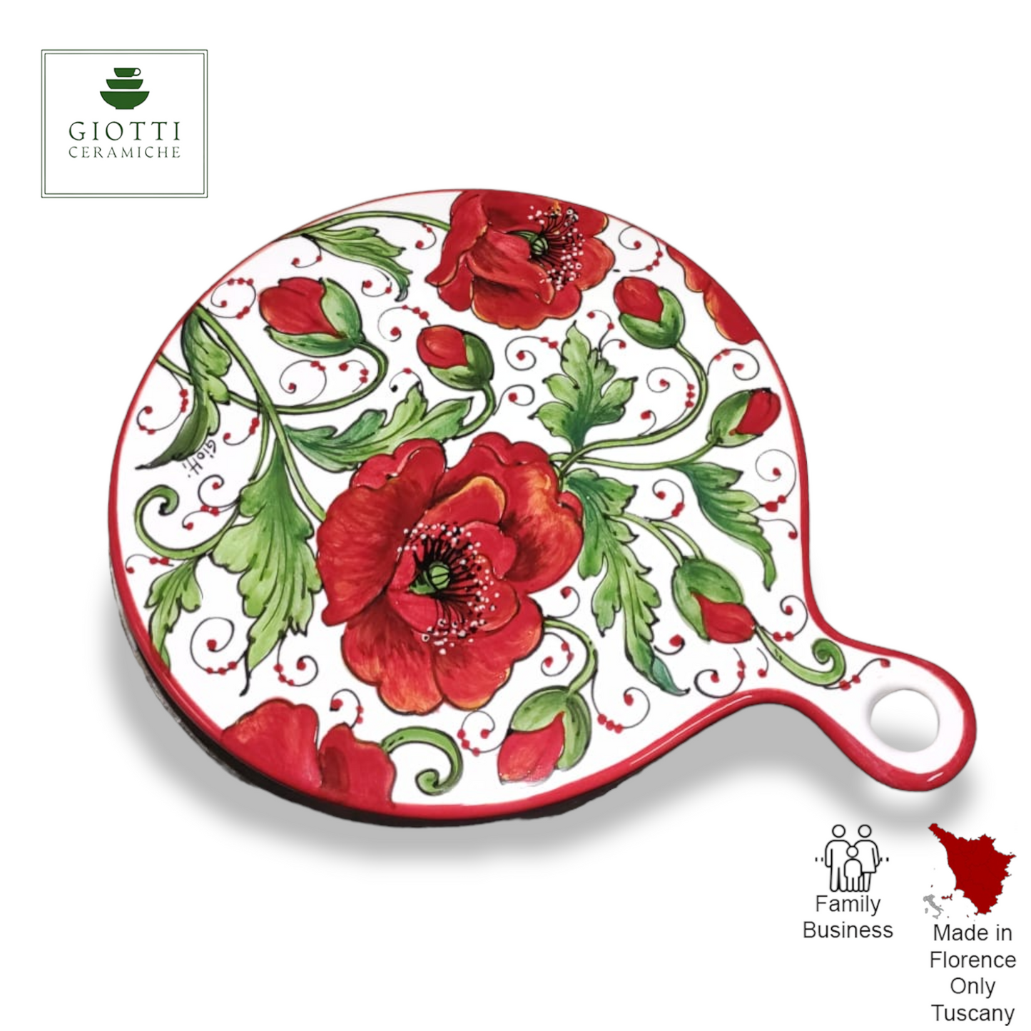 Val d'orcia Poppies Cheese Board 26cm