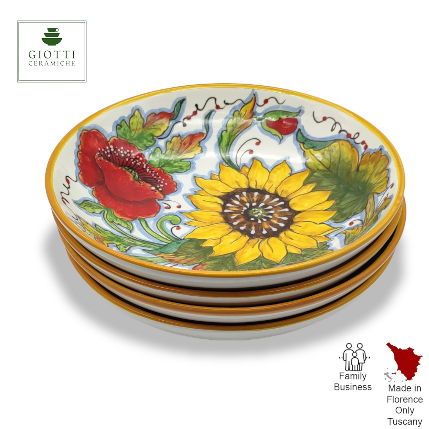 Girasoli e Papaveri Pasta and Soup Bowl