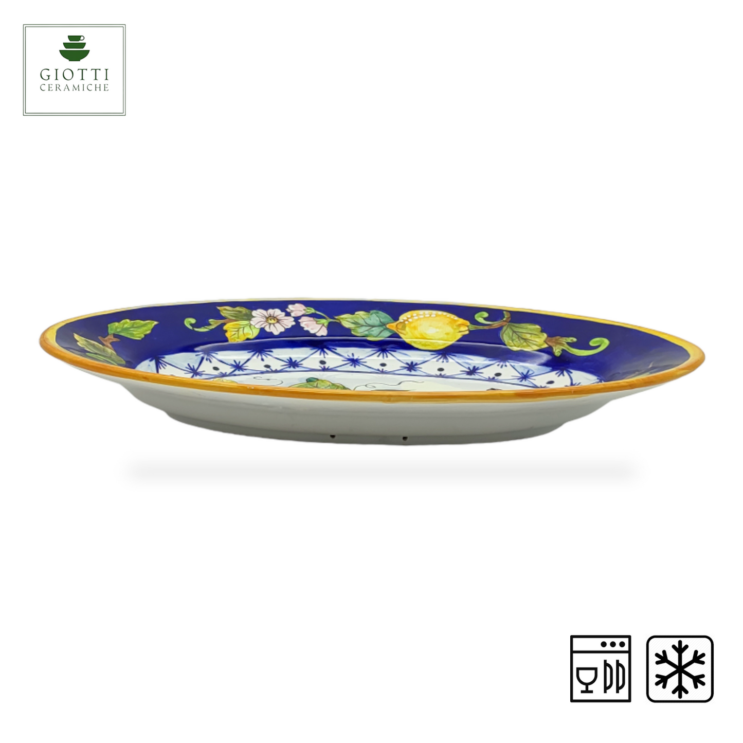 Monteriggioni Blue Sunflower Lemon and Orange Serving Tray