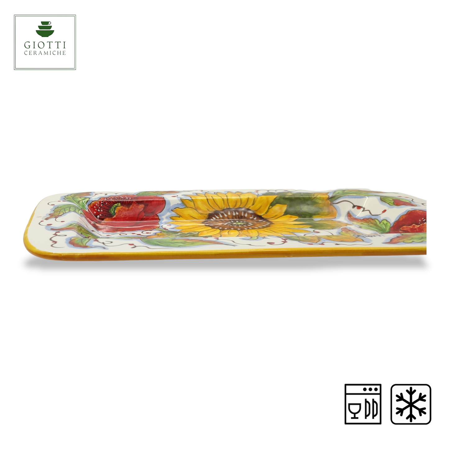 Girasoli e papaveri Serving Rectangular platter Tray