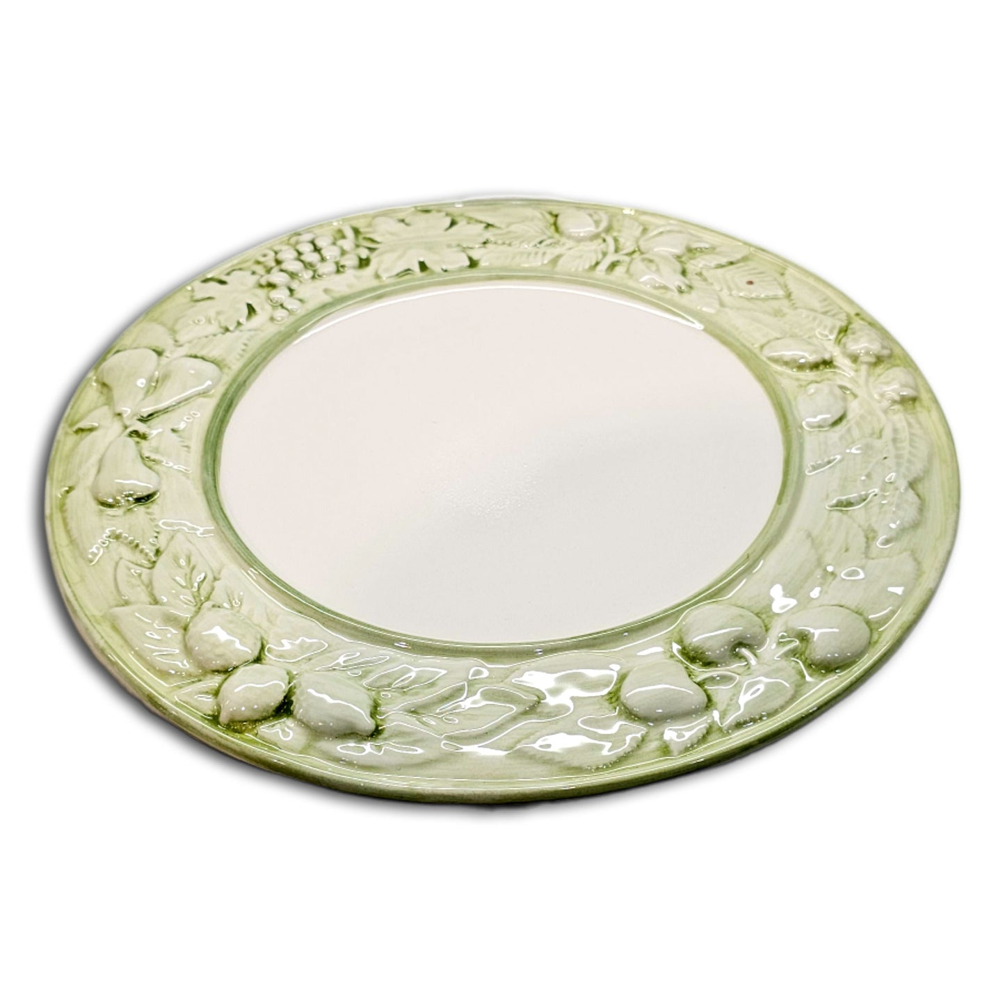 4 x GREEN - Embossed Chargers