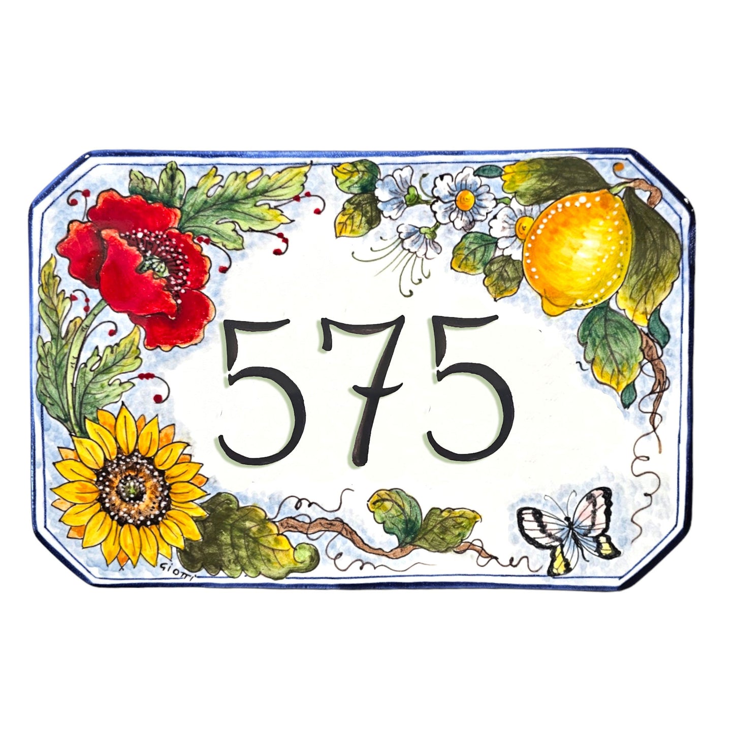 Flowers house sign
