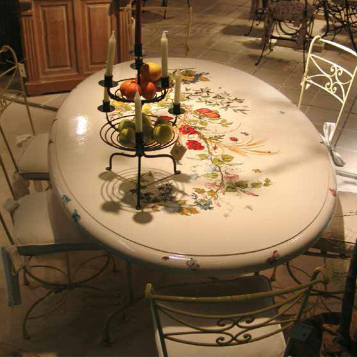 Custom Oval Table Top Set