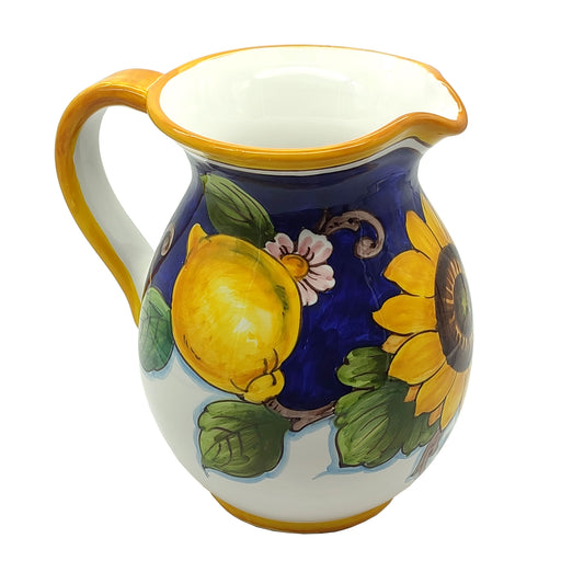 Tuscany SunFlower and Lemon Pitcher 1Lit