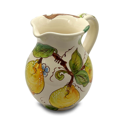 Lemon and Lemon Hand-Painted Italian Ceramic Water Pitcher – 0.5 Liter