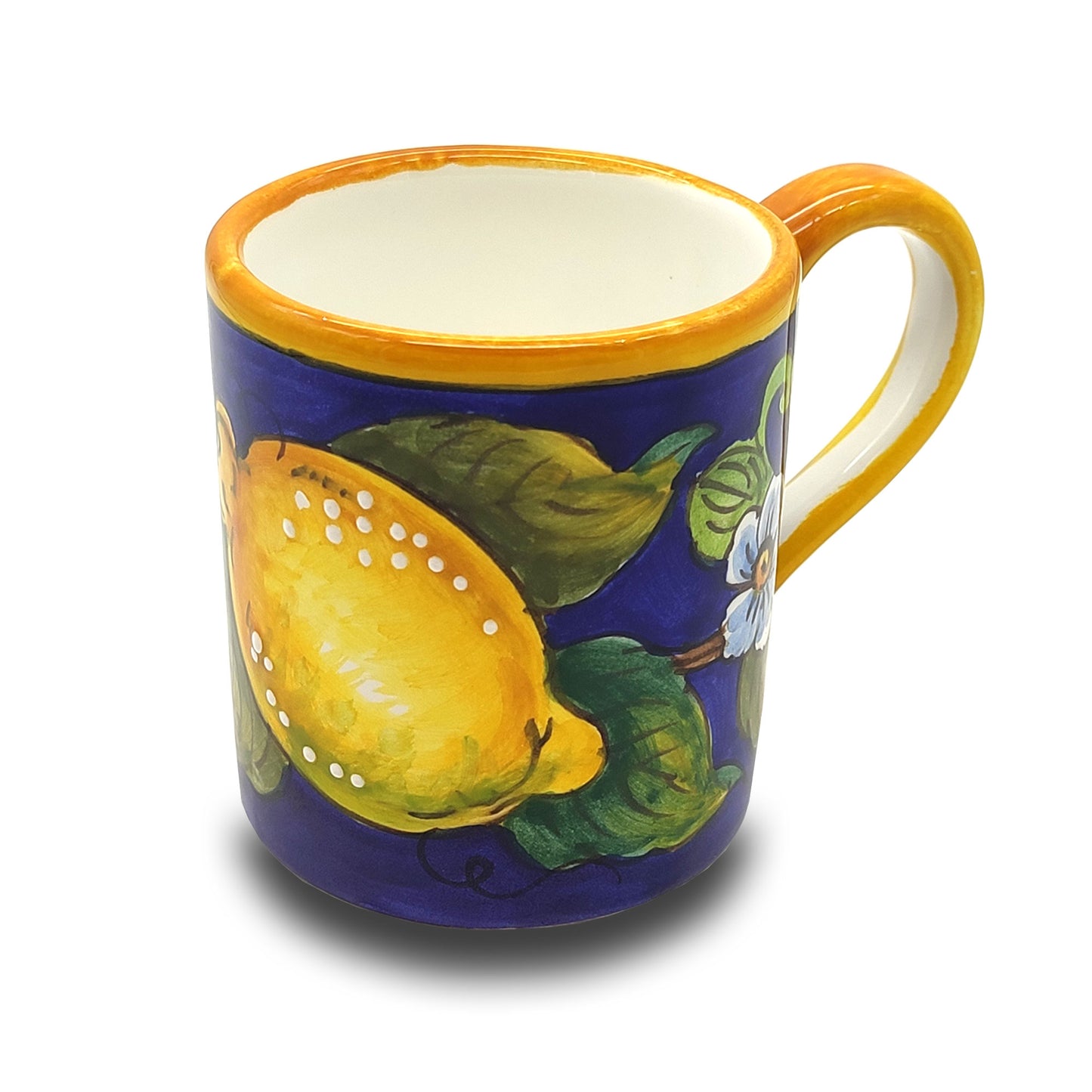 Lemons on Blue Mug