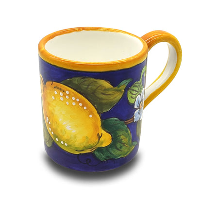 Lemons on Blue Mug