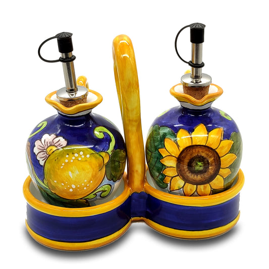 Tuscany SunFlower and Lemon Oil and Vinigar Set