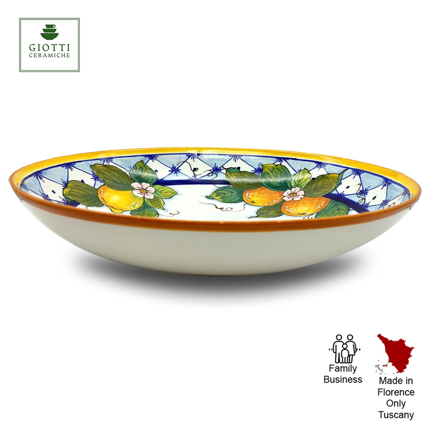 Orange and Lemon Salad Bowl 35cm low