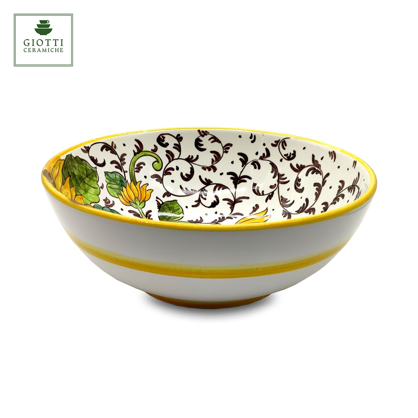 Bargino SunFlowers and Sparkle Salad Bowl Small