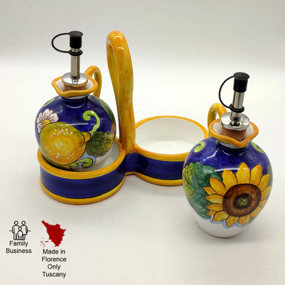 Tuscany SunFlower and Lemon Oil and Vinigar Set
