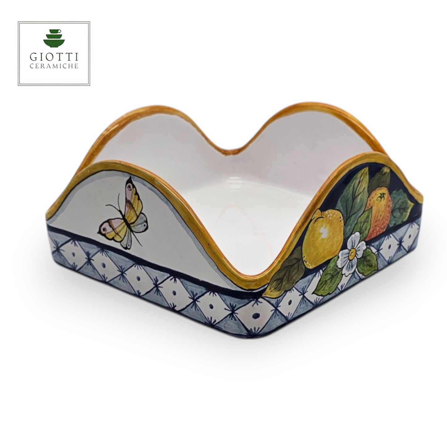 Monteriggioni Blue Sunflower Lemon and Orange  Premium Paper Napkins