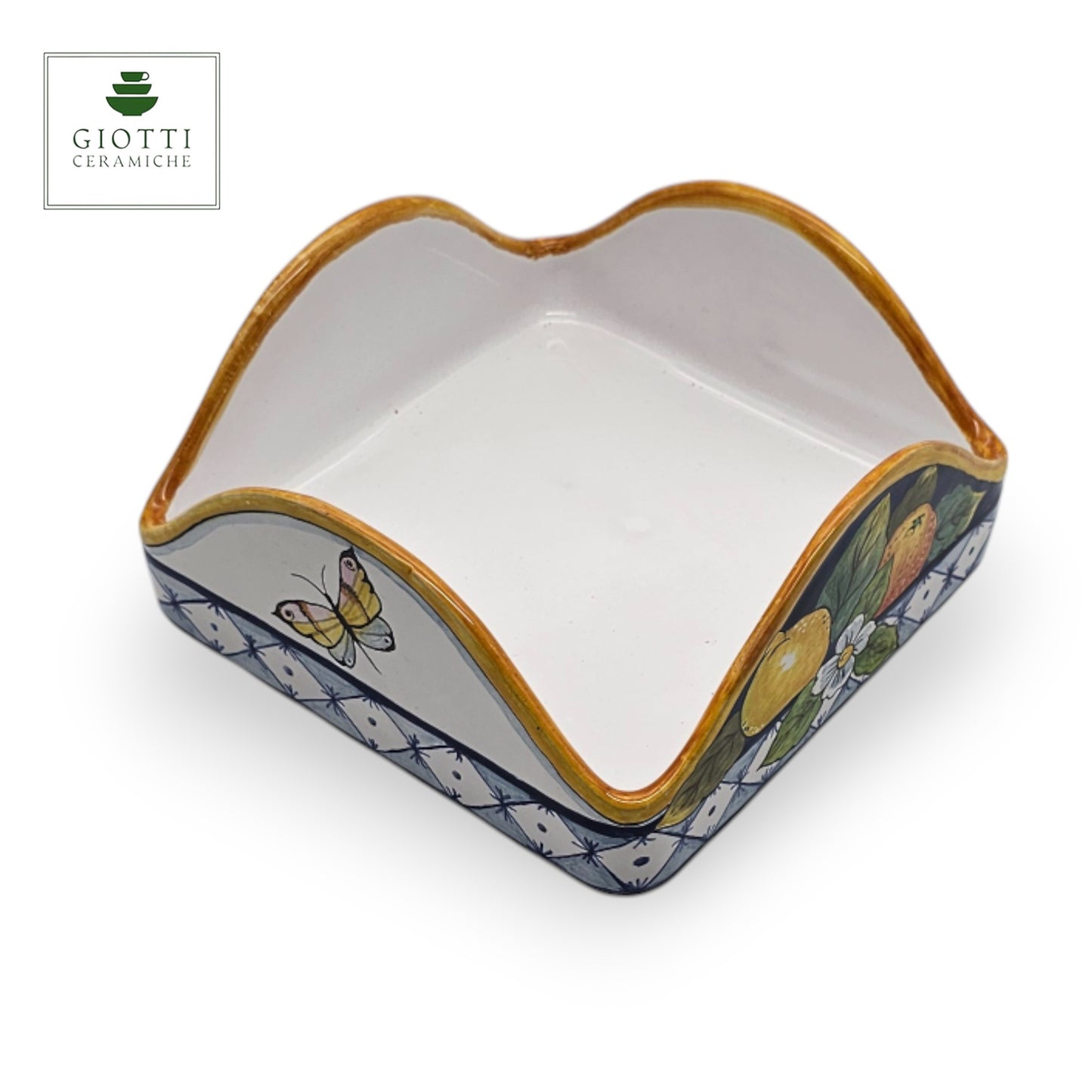 Monteriggioni Blue Sunflower Lemon and Orange  Premium Paper Napkins