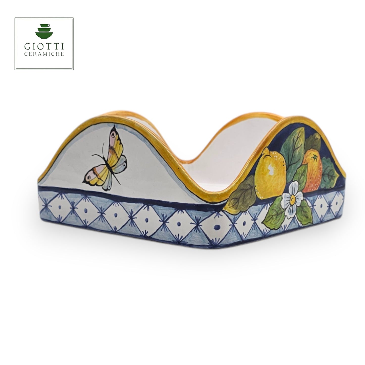 Monteriggioni Blue Sunflower Lemon and Orange  Premium Paper Napkins