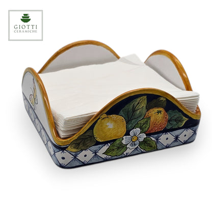Monteriggioni Blue Sunflower Lemon and Orange  Premium Paper Napkins