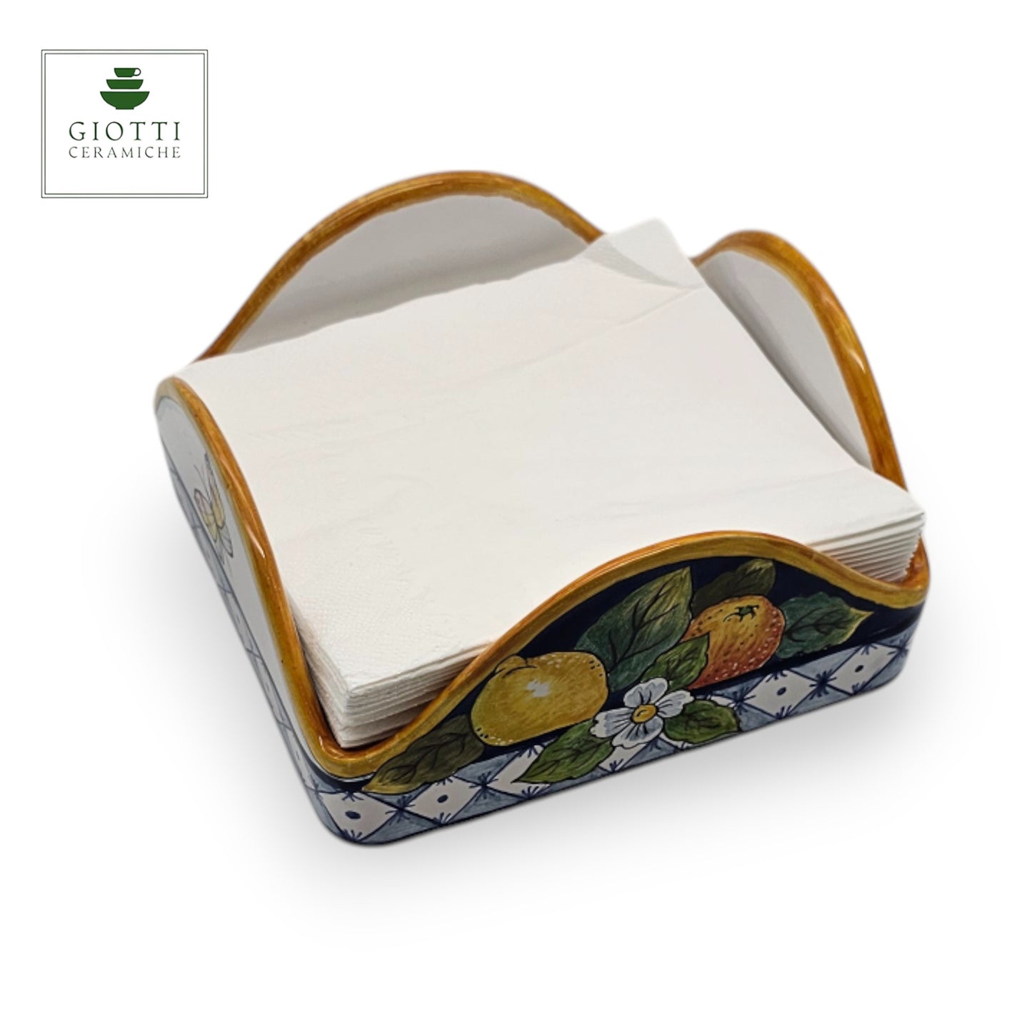Monteriggioni Blue Sunflower Lemon and Orange  Premium Paper Napkins