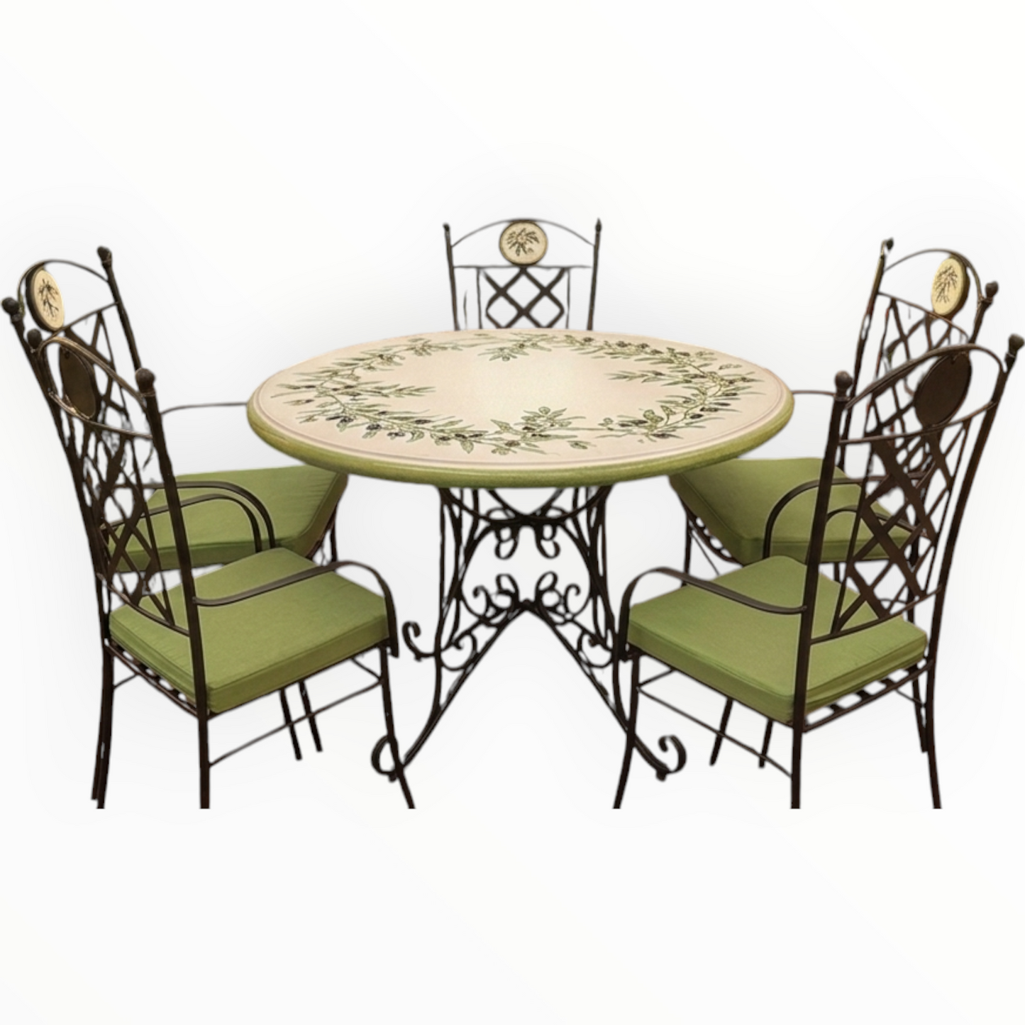 Hand-Painted Ceramic Garden Table Round