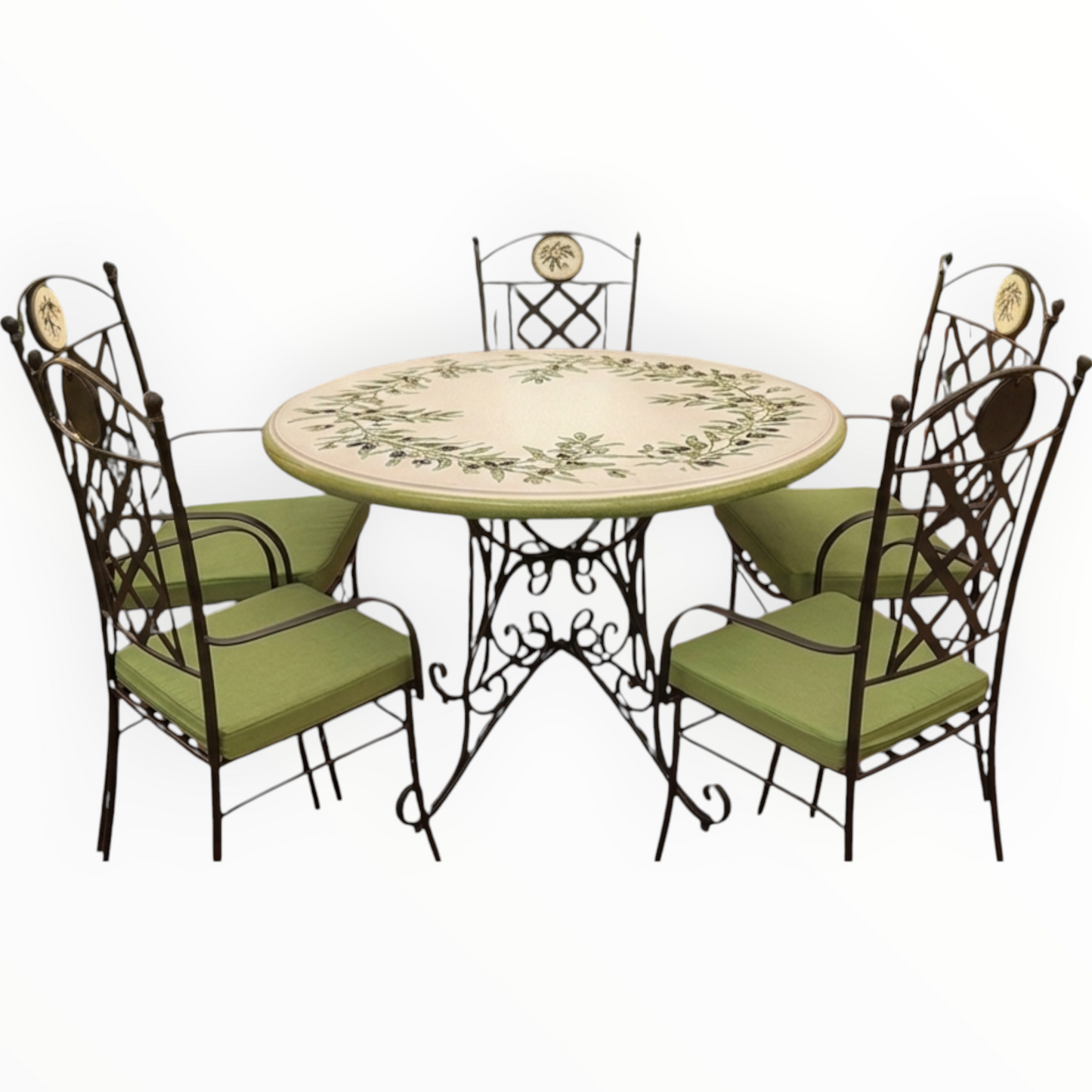 Hand-Painted Ceramic Garden Table Round