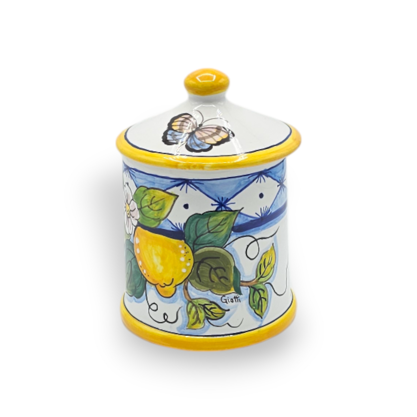 Orange Lemon Ischia Ceramic Kitchen small size jar