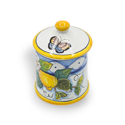 Orange Lemon Ischia Ceramic Kitchen small size jar
