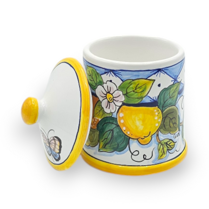 Orange Lemon Ischia Ceramic Kitchen small size jar