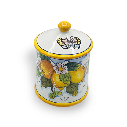 Orange Lemon Ischia Ceramic Kitchen jar