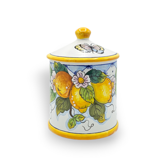 Orange Lemon Ischia Ceramic Kitchen jar