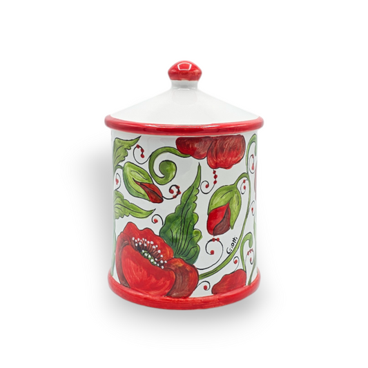 Val D'orcia Poppies Kitchen small size jar