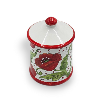Val D'orcia Poppies Ceramic Kitchen jar