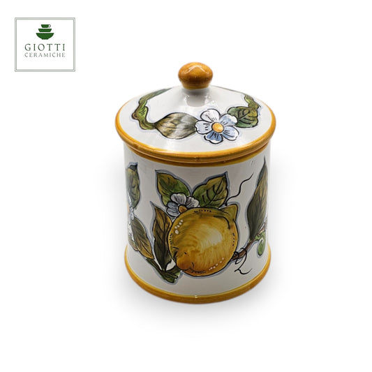 Lemons white Ceramic Kitchen jar