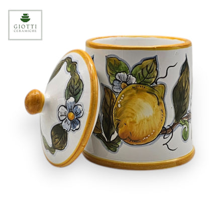 Lemons white Ceramic Kitchen jar