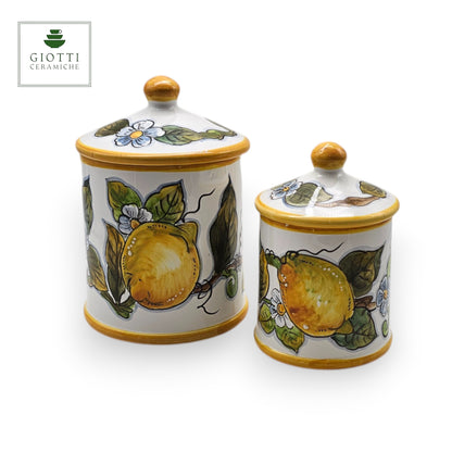 Lemons white Ceramic Kitchen jar