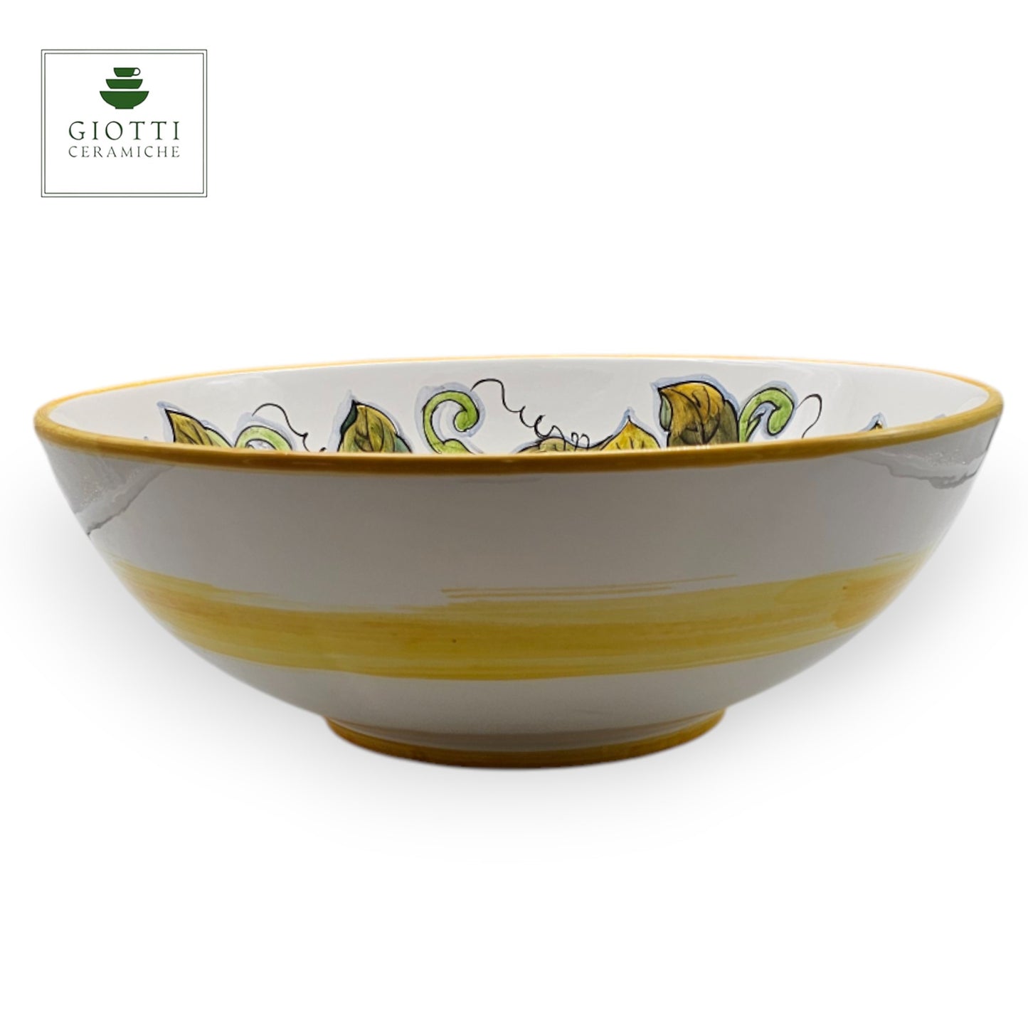 Lemon White ø 35cm Hand-Painted centerpiece bowl