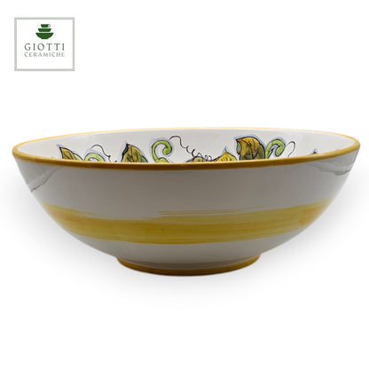 Lemon White ø 35cm Hand-Painted centerpiece bowl