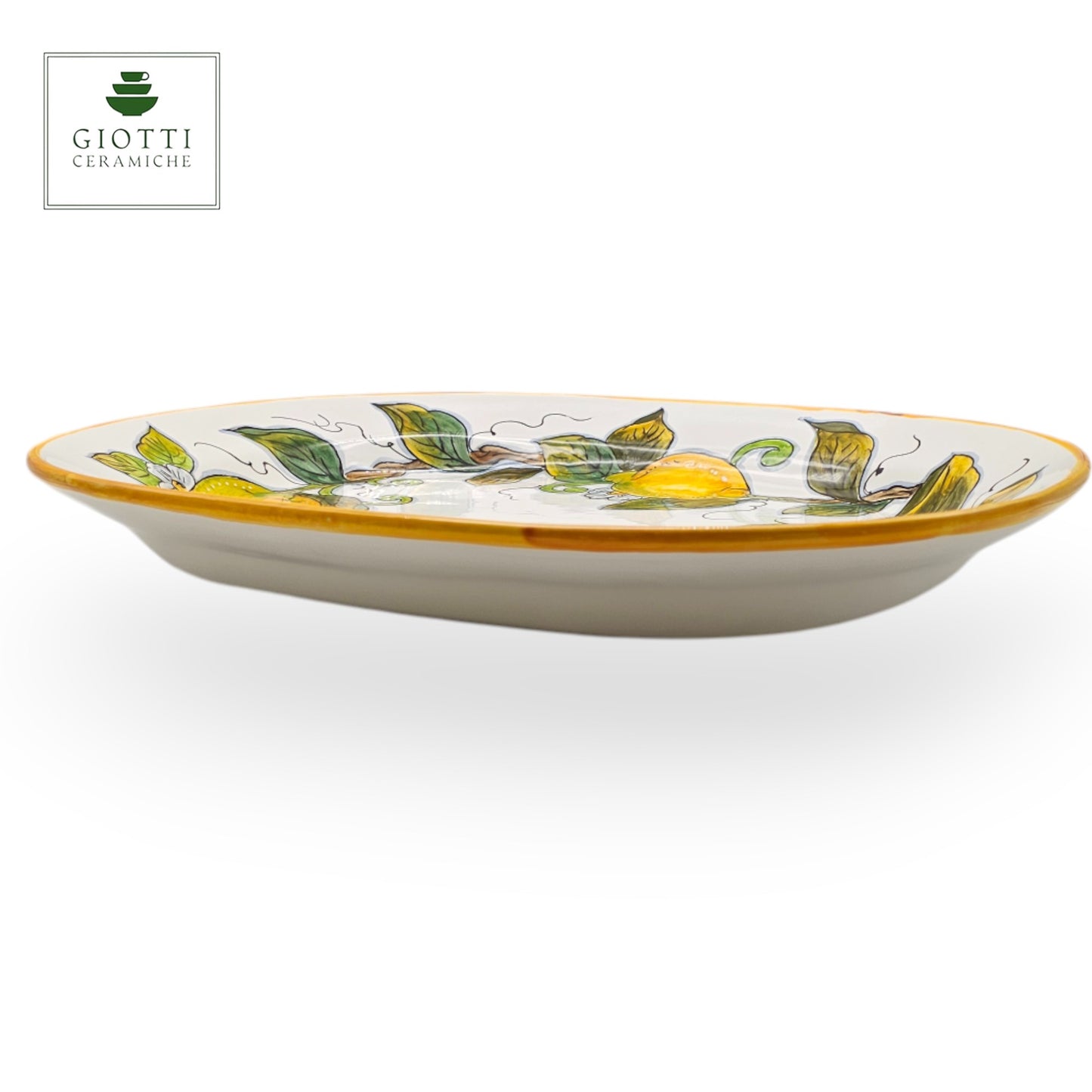 Lemon White Serving Rectangular Platter round corner Tray