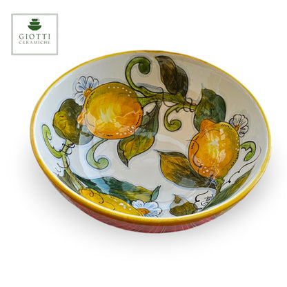 Lemon White ø 20cm Hand-Painted Small Bowl