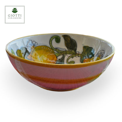 Lemon White ø 20cm Hand-Painted Small Bowl