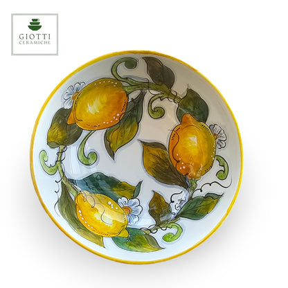 Lemon White ø 20cm Hand-Painted Small Bowl