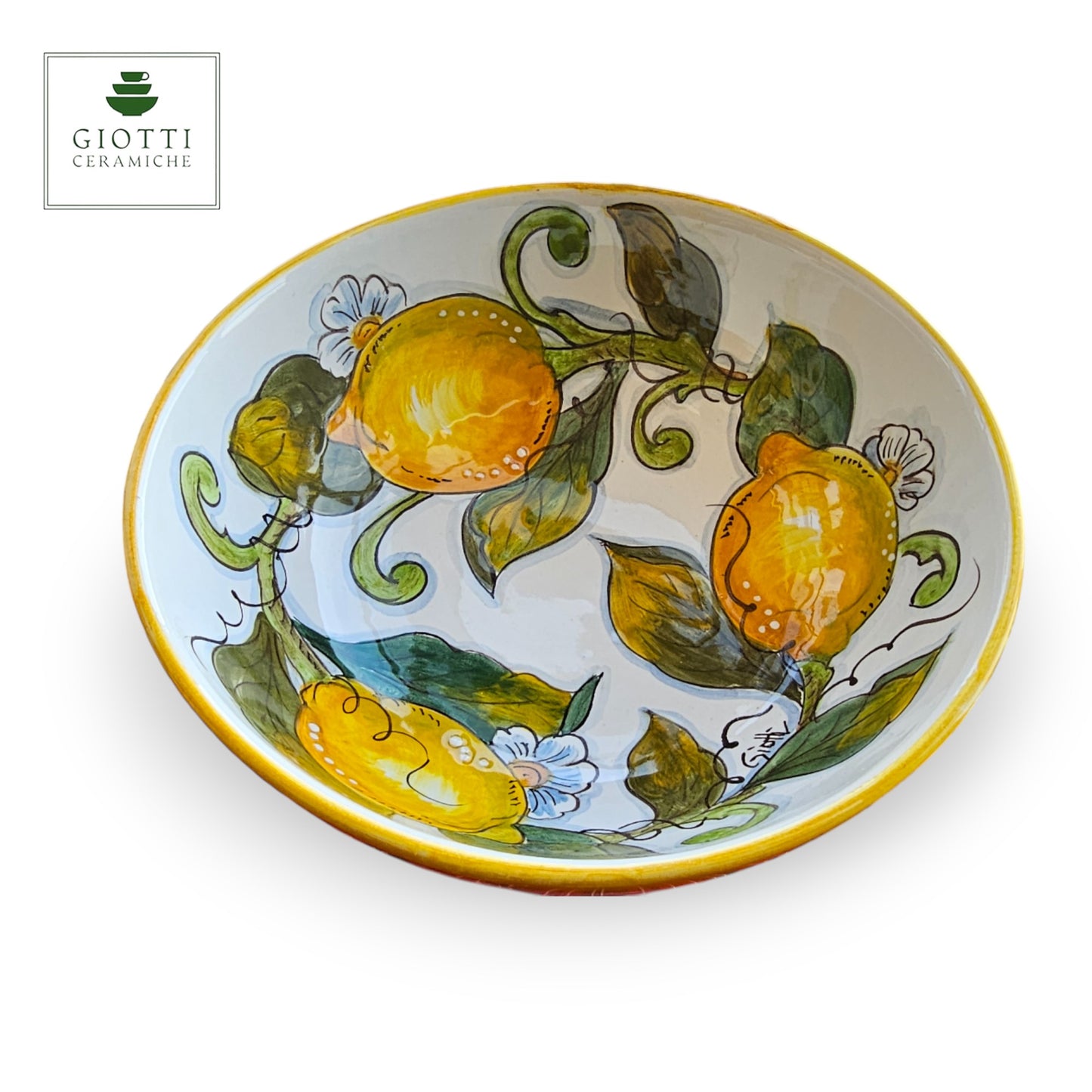 Lemon White ø 20cm Hand-Painted Small Bowl