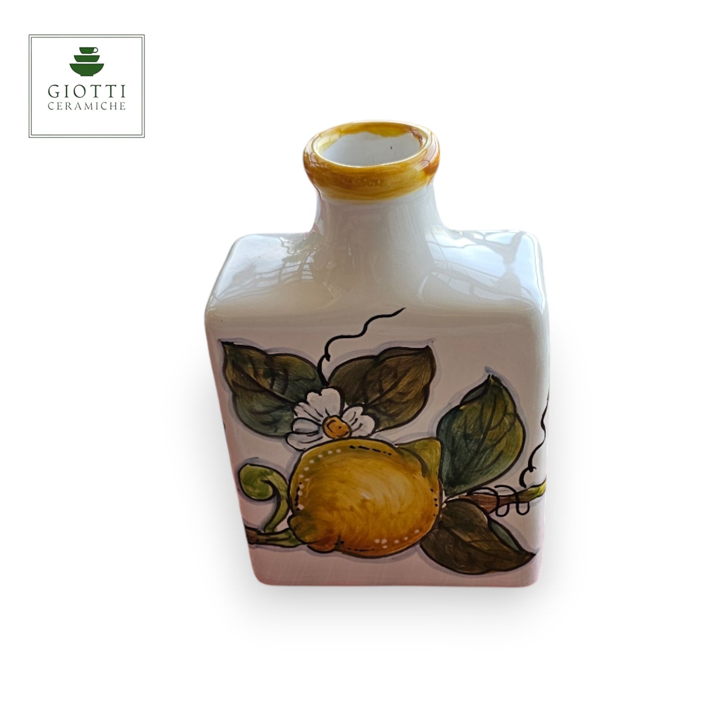 Lemon White Hand-Painted  Ceramic Bottle Fragrance Diffuser