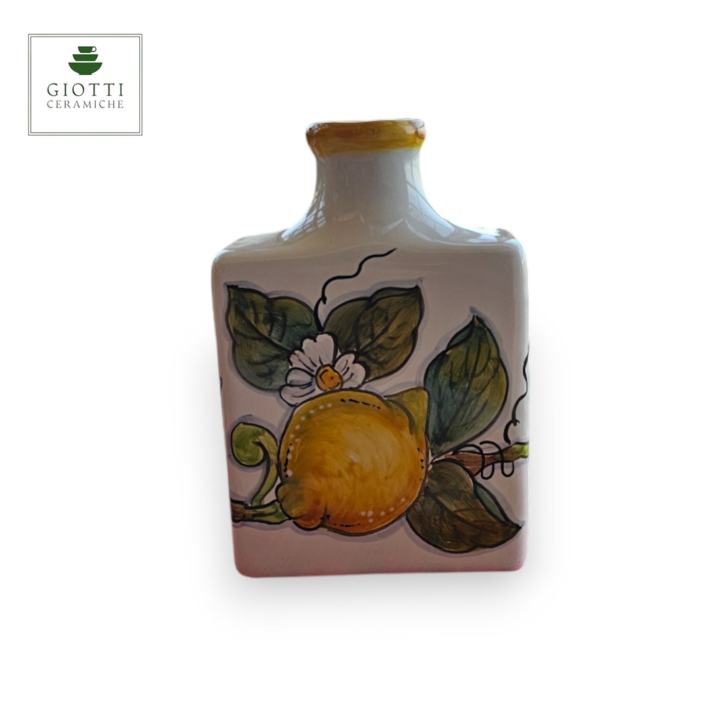 Lemon White Hand-Painted  Ceramic Bottle Fragrance Diffuser